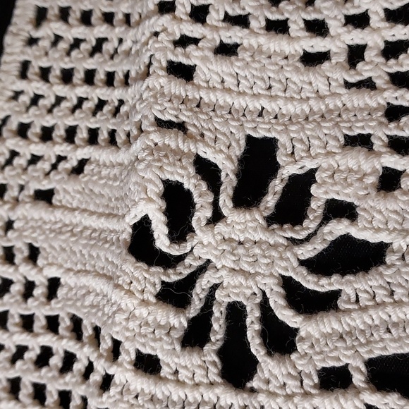 Handmade Vintage Crochet Table Runner Sofa Back Cover - Picture 6 of 6